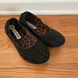 Steve Maddon Black Stud Flats Size 3 New